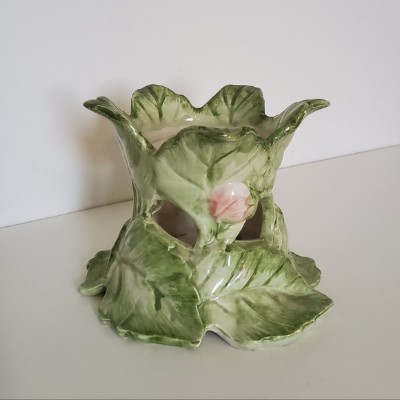 Vintage Fitz and Floyd 1987 Rosebud Candle Holder - Picture 3 of 6